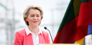 Il 2 luglio 2021, Ursula von der Leyen, presidente della Commissione europea, era a Vilnius per presentare la valutazione della Commissione europea del piano nazionale di ripresa e resilienza nell'ambito di NextGenerationEU. Photographer: Claudio Centonze, copyright: European Union, 2021, Source: EC - Audiovisual Service